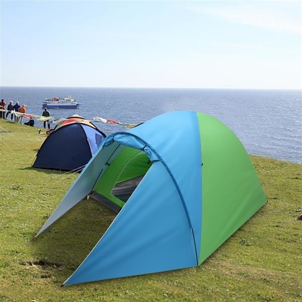 Cheap Goat Tents Double layers Camping Tents High Quality Outdoor Tents 3 4 Person Family Party Picnic Tent Waterproof Instant Cabin Beach Tents   